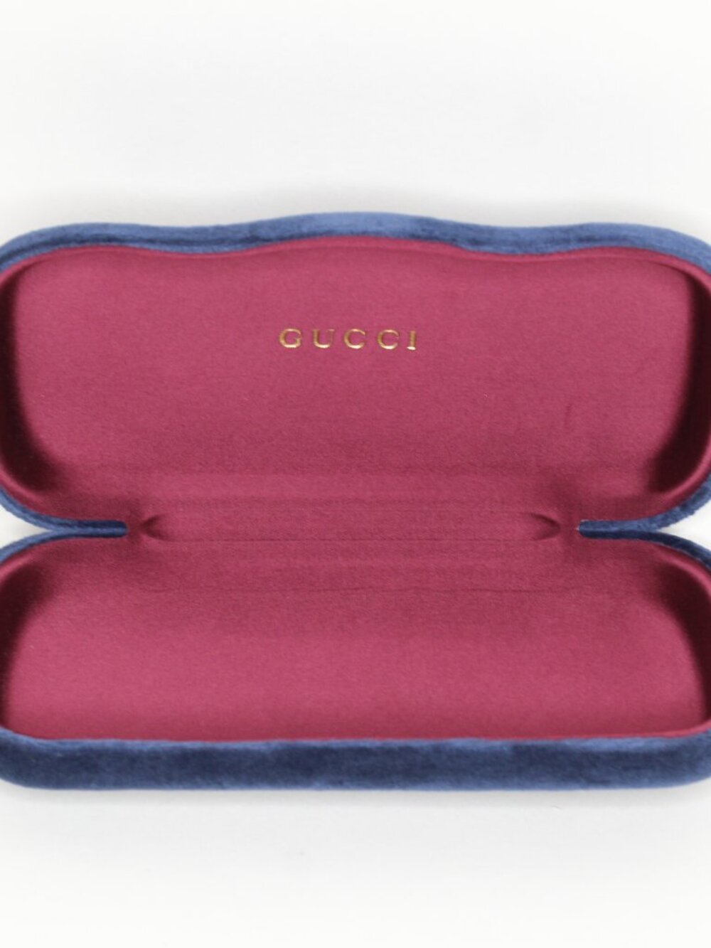 Gucci Case Hard Shell Velvet Eye Glasses and Sunglasses Blue with dust bag - Picture 2 of 5